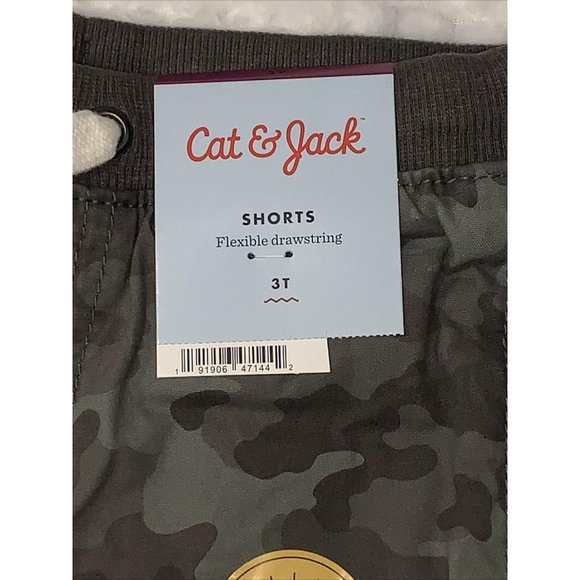 Cat & Jack 3T Flexible Draw String Camo shorts - Picture 3 of 8